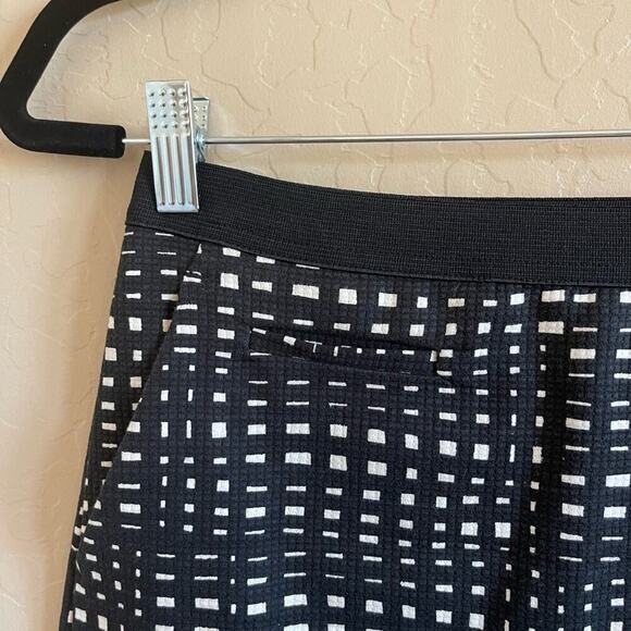 Theory Black & White Grid Print Mini Skirt - Picture 2 of 4